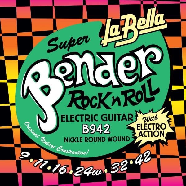 La Bella B942 Juego De Cuerdas Para Guitarra Eléctrica Super Light 09 B942