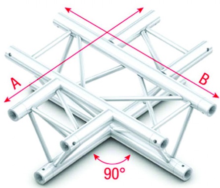 Showtec GT30041 90 4-way horizontal -50cm Pro-30 Triangle G Truss GT30041