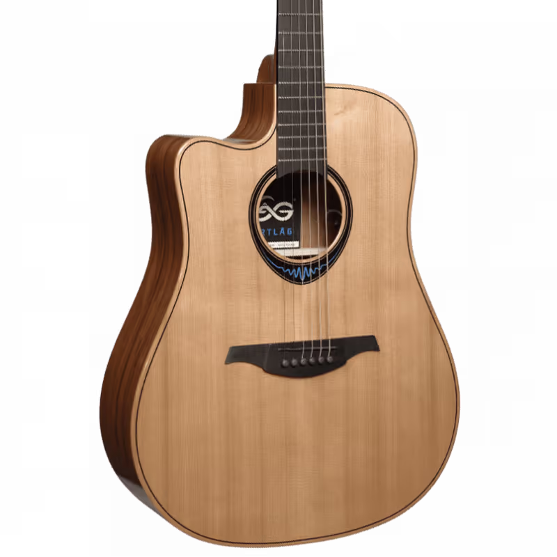 LAG GLHTLBW2DCE Guitarra Acústica Dreadnought Cutaway A/E Blue Wave 2 - GLHTLBW2DCE