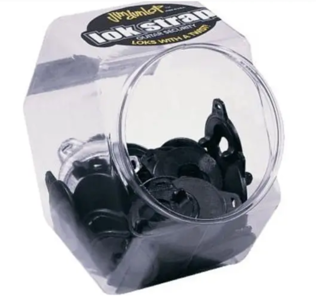 Dunlop 7036 Pomo Correa Lockstrap color Negro Pack de 36 Unidades Dunlop 7036