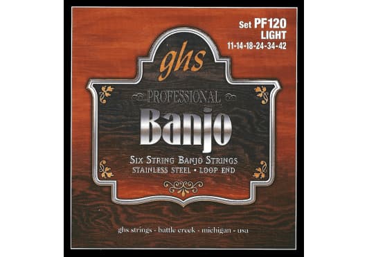 GHS Juego Banjo Stainless Steel (6St) Light CGHPF120