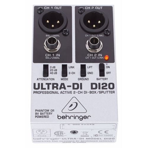 BEHRINGER DI20 Caja DI Activa. 2 canales di20 Caja di activa