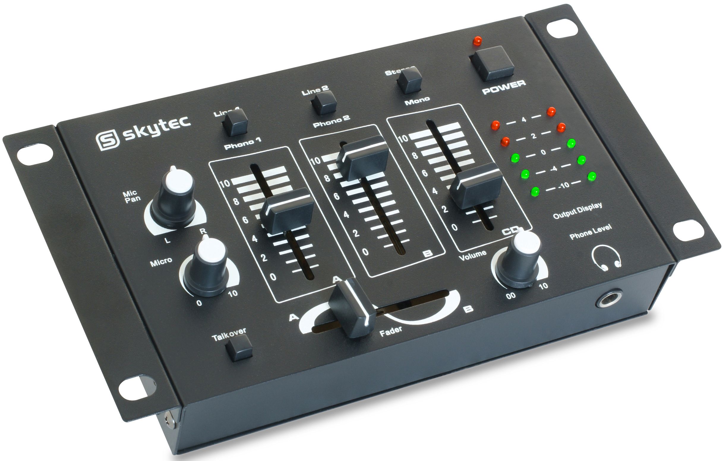 SKYTEC STM-2211B Mezclador 4 canales Negro 172972 STM-2211B