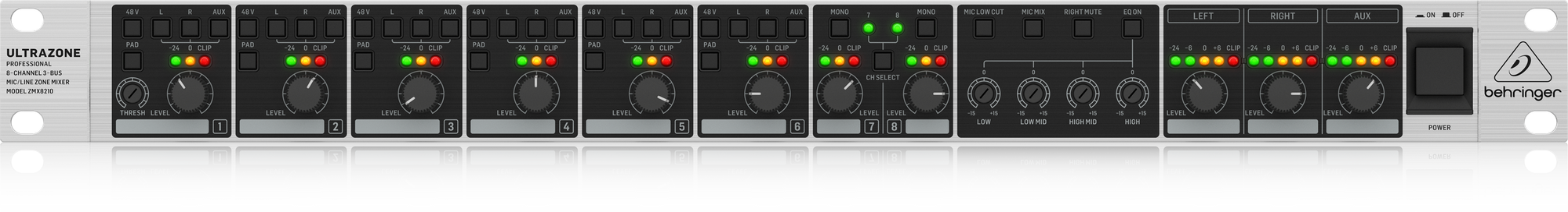 BEHRINGER ZMX8210 v2 Mezclador de Zonas Ultrazone ZMX8210 v2