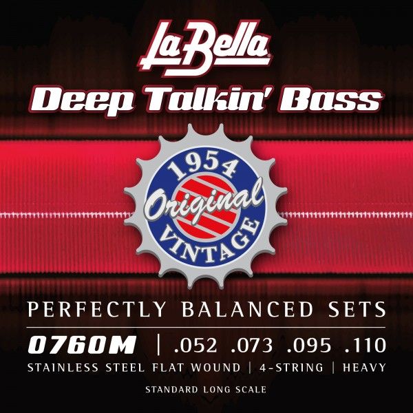 La Bella 0760M Juego De Cuerdas  Para Bajo Deep Talkin Original 052-110 0760M