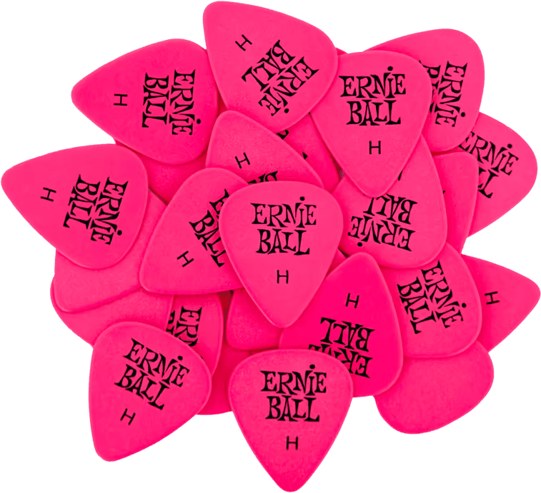 ERNIE BALL Pack 144 Ud. Púas Celluloid Rosa - Heavy (0,94 Mm) AEB9125
