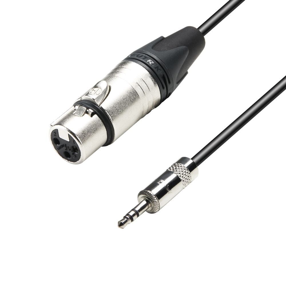 Adam Hall K5 MYF 0300 Cable de Micro de XLR hembra a Jack 3,5 mm estéreo 3 m K5MYF0300