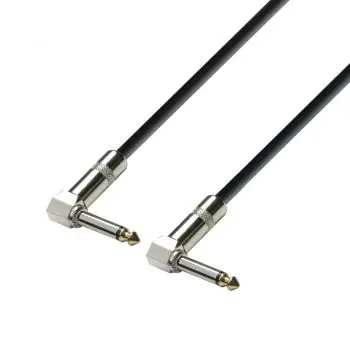 Adam Hall Cables K3 IRR 0030 Cable de Instrumento de Jack 6,3 mm mono acodado a Jack 6,3 mm mono acodado 0,3 m