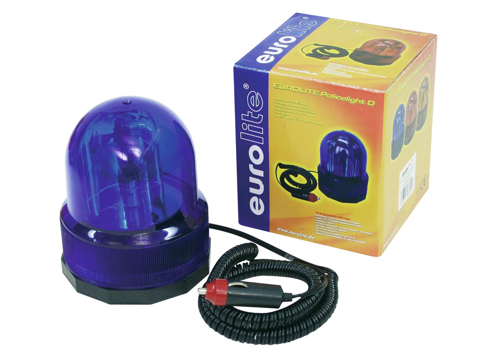 Eurolite Police Beacon COL-1221 Blue 12V/21W Sirena Police Beacon COL-1221 Blue 12V/21W