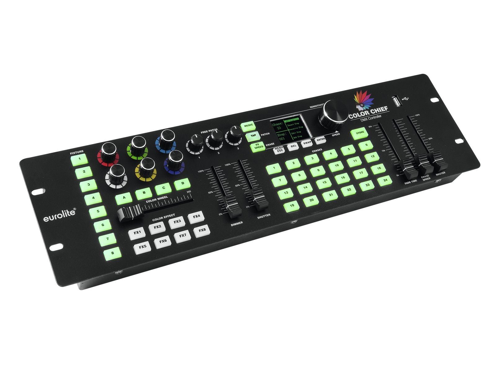Eurolite DMX Led Color Chief Controlador DMX de Iluminación DMX Led Color