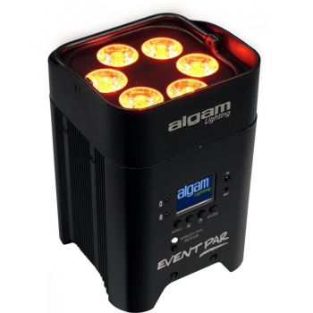 Algam lighting eventpar proyector led con batería 12w rgbwauv ir y dmx sin cable