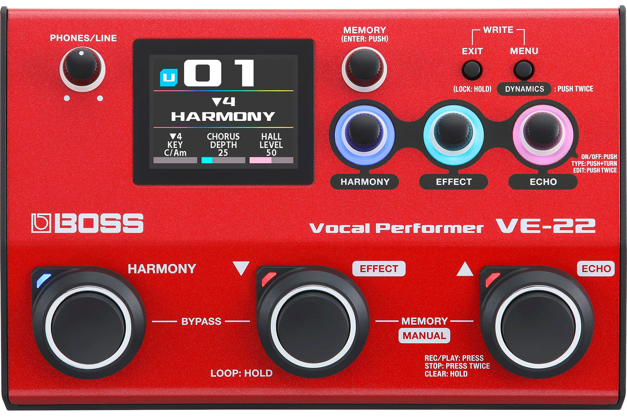 Boss VE-22 Pedal Procesador de Voz VE-22