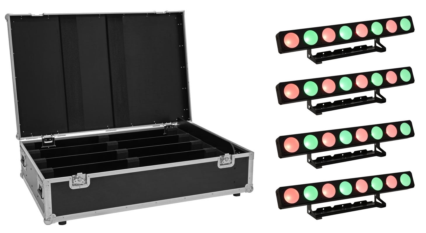 Eurolite Set 4x LED PMB-8 COB QCL 30W Bar + Case Set 4x LED PMB-8 COB QCL 30W Bar + Case