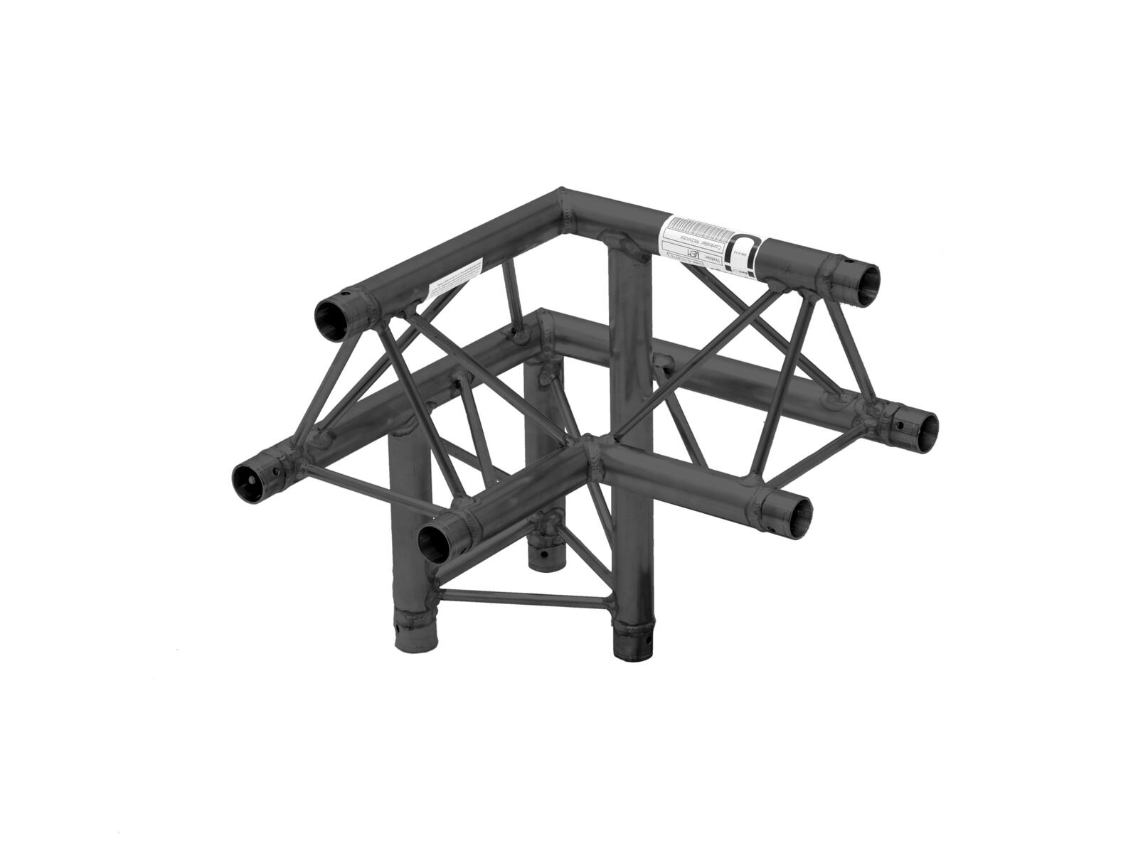 Alutruss Truss Triangular DQ3-SPAL32 3-way Esquina 90 Grados Negro Truss Triangular DQ3-SPAL32 3-way Esquina 90 Grado