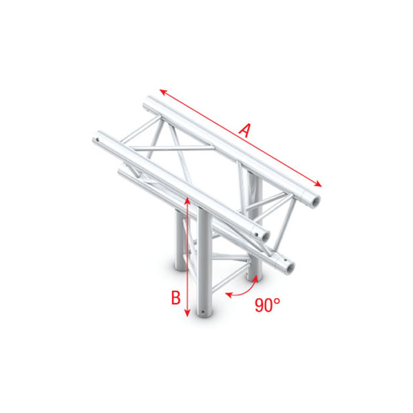 Showtec T-Cross up-down 3-way Cruce Triangular 3 Direcciones para Truss FT30023 T-Cross up/down 3-way FT30023
