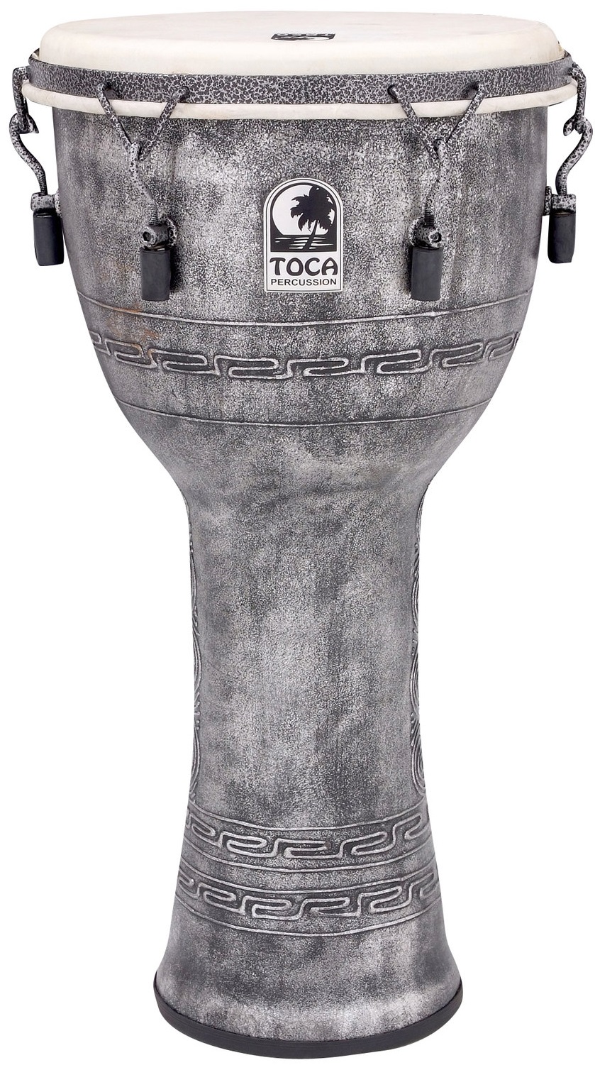 Toca Percussion SFDMX-12AS Antique Silver Djembe Freestyle Mechanically Tuned SFDMX-12AS