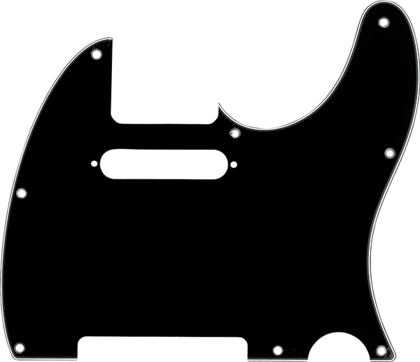 Fender Golpeador Telecaster 8 agujeros de montaje Negro Golpeador 991356000