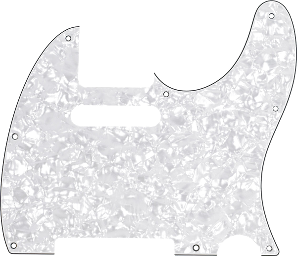 Fender Golpeador Telecaster 8 Agujeros de montaje Blanco Perlado Golpeador 992150000
