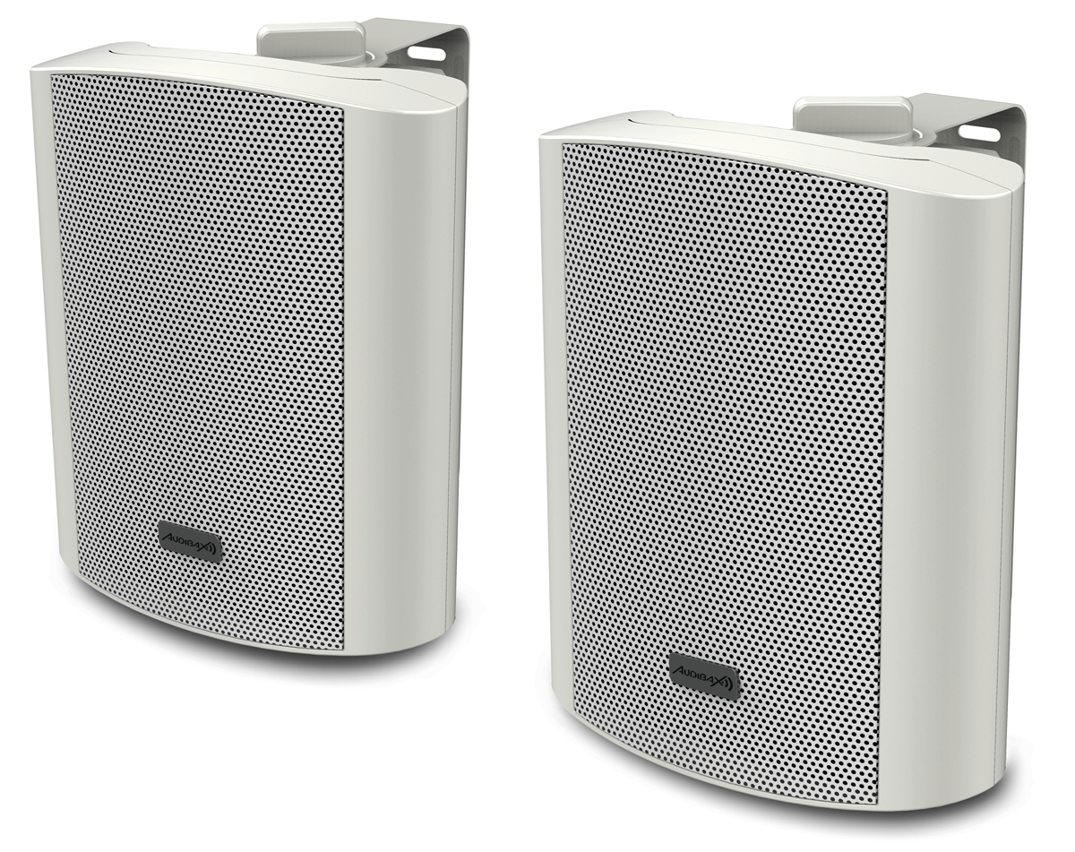Audibax PR-52W Pareja Altavoces 100W Stereo con Soporte Blancos PR-52 White