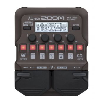 Zoom a1 four pedal multiefectos para guitarra acústica