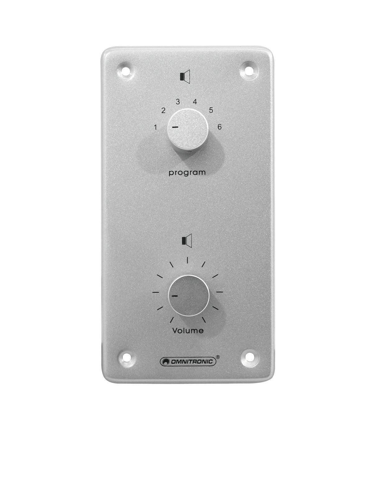 Omnitronic PA Vol Contr/Prog Select 10W Mono Silver Controlador Selector Volumen PA Vol Contr/Prog Select 10W Mono Silver