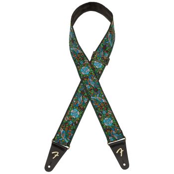 Fender mosaic jacquard strap green correa guitarra