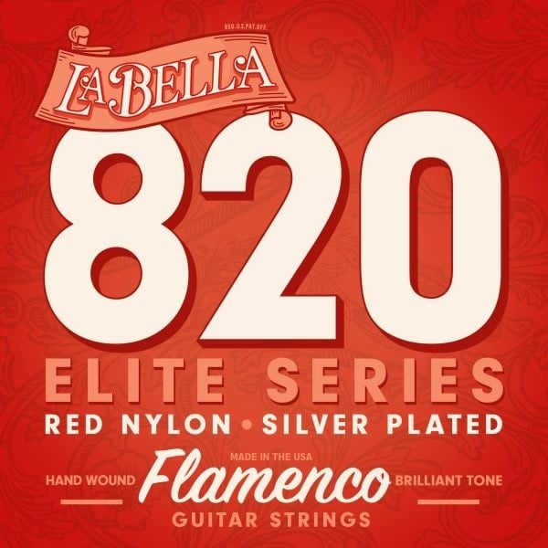 La Bella B8200 Juego De Cuerdas Para Guitarra Clásica B820 Flamenco Red Nylon B8200
