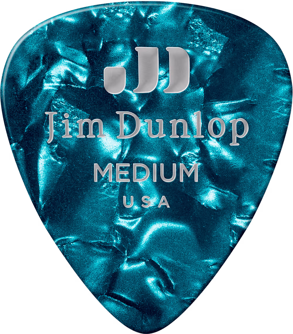 Dunlop pack 72 púas genuine celluloid classic turquesa - medium