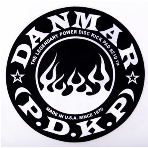 Danmar Percussion Bass drum impct pad flame Refuerzo para parche de bombo Bass drum impct pad Refuerzo para parche de bombo
