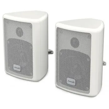 Audibax PR-41W Pareja Altavoces Estantería HiFi y Sonorización 75 W Soporte Pared Incluido Blanco