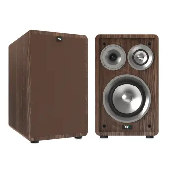 Wiibo vintage 6 nogal altavoces estantería 3 vías 100w pareja
