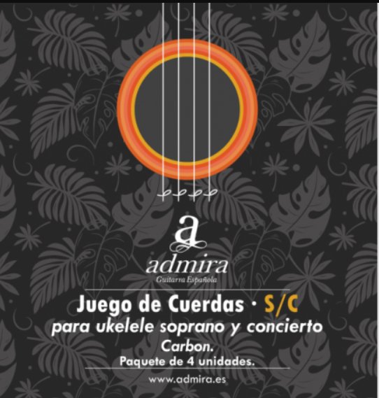 Admira CA500UKCSC Juego de Cuerdas para Ukelele Soprano y Concierto Carbon CA500UKCSC