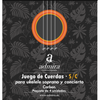 Admira ca500ukcsc juego de cuerdas para ukelele soprano y concierto carbon