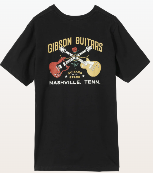 Gibson Guitars of the Stars Shop Tee (Black), Medium Guitars of the Stars Shop Tee