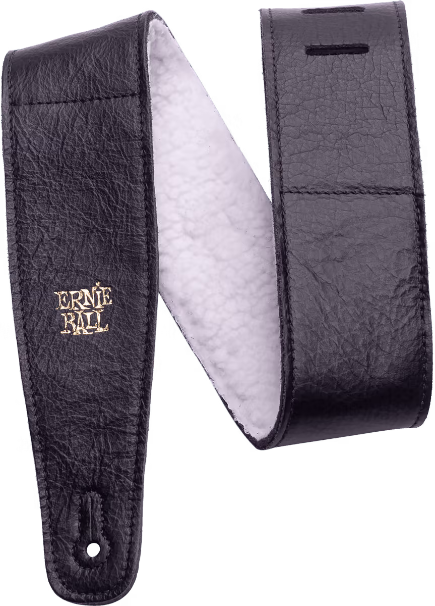 Ernie ball correa de cuero italiano comfort collection - negra