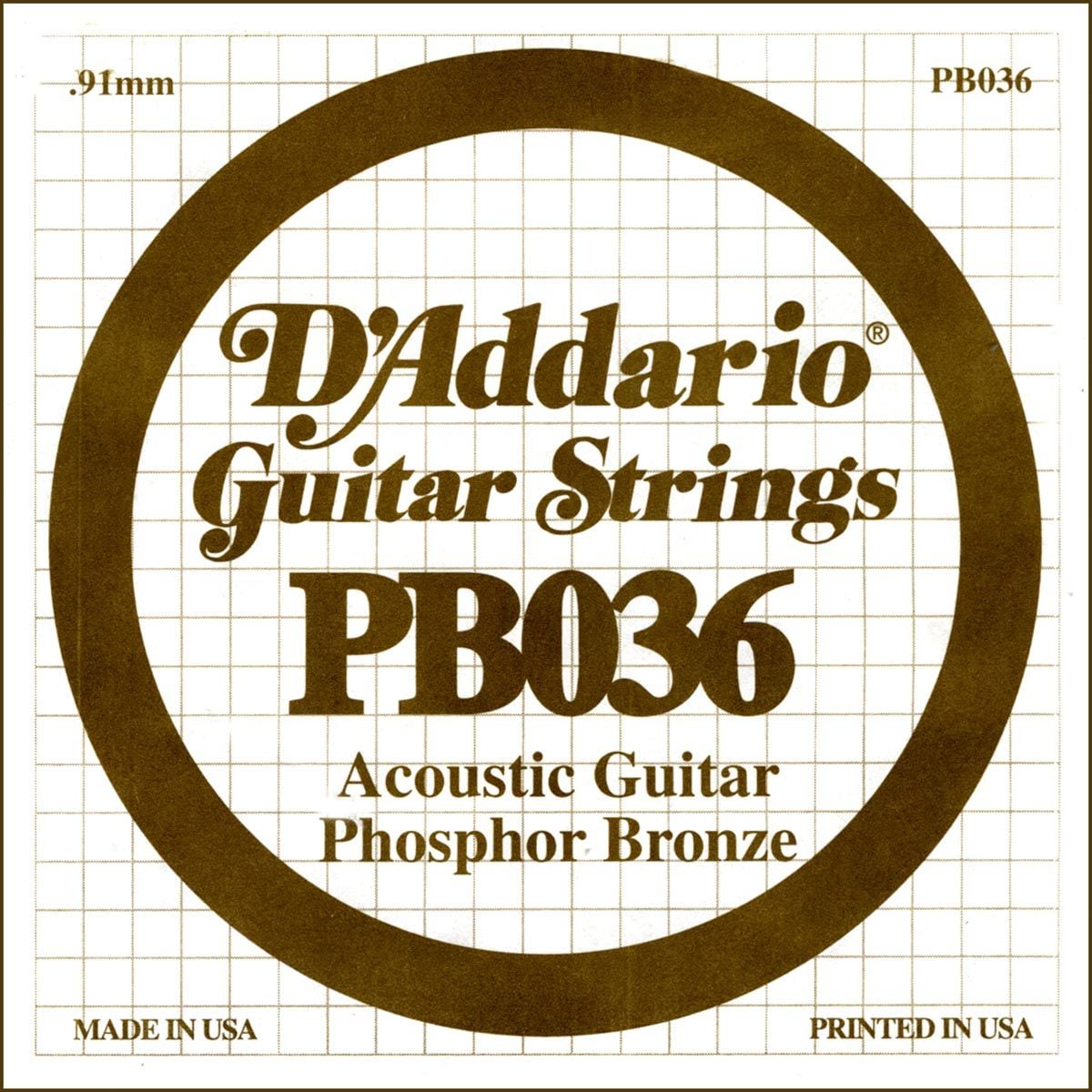 D´addario PB036 Cuerda Suelta para Guitarra Acústica PB036