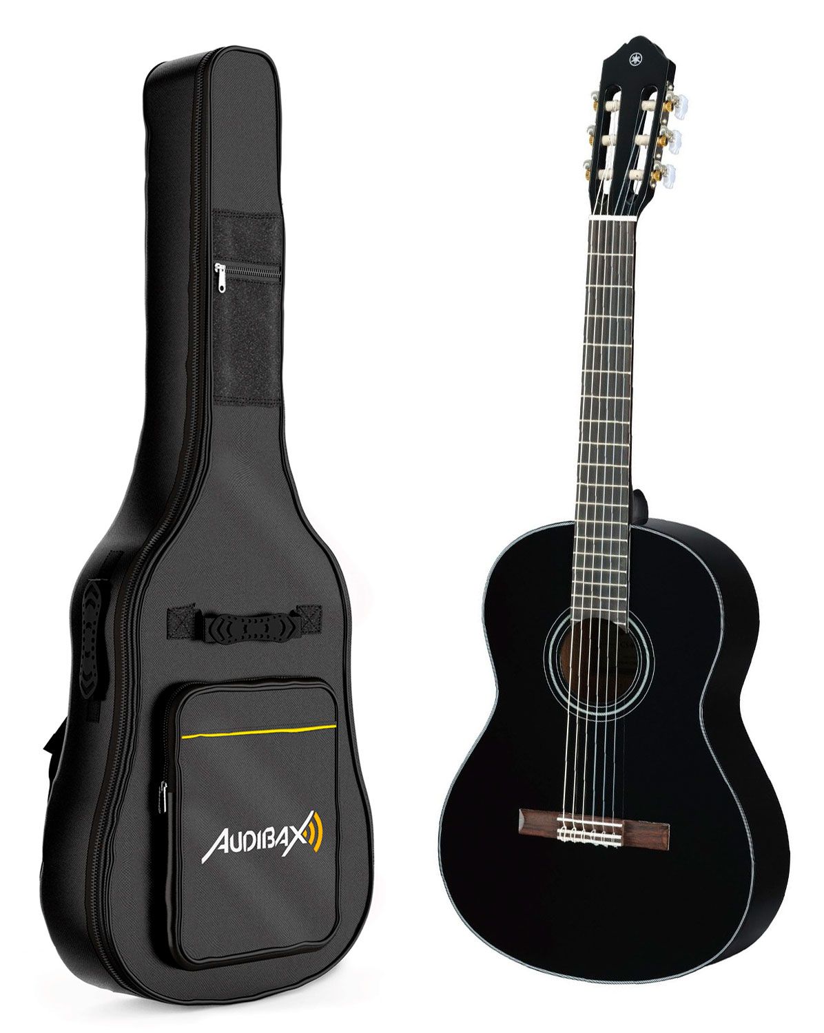 YAMAHA C-40BL ll Guitarra Clasica Negro + Funda Audibax Easy Acoustic Funda C-40BL ll Clasica Negro +