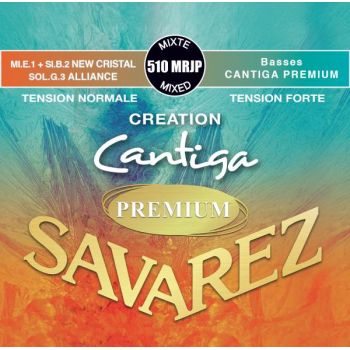 Savarez 510-mrjp new cristal cantiga premium roja/azul set cuerdas guitarra clasica