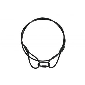 Eurolite cable de acero de seguridad negro 900x4mm + quick link a-90