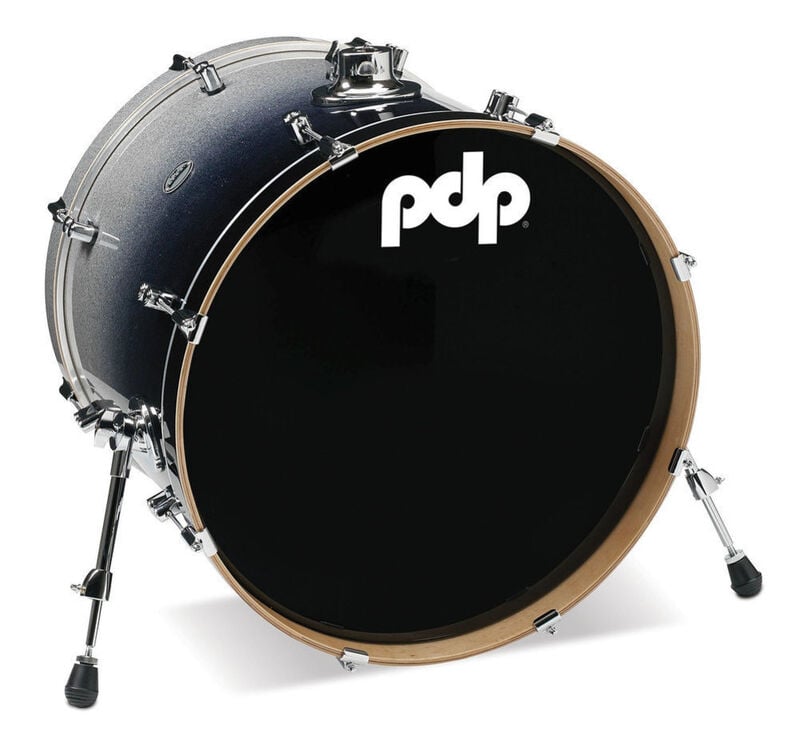 Drum Workshop PDP Bombo Concept Maple Silver to Black Sparkle Fade PD806348 PD806348