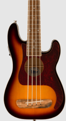 Fender Precision Bass Uke Sunburst Ukelele Fulrtn Pbass Uke 3Ts N/B