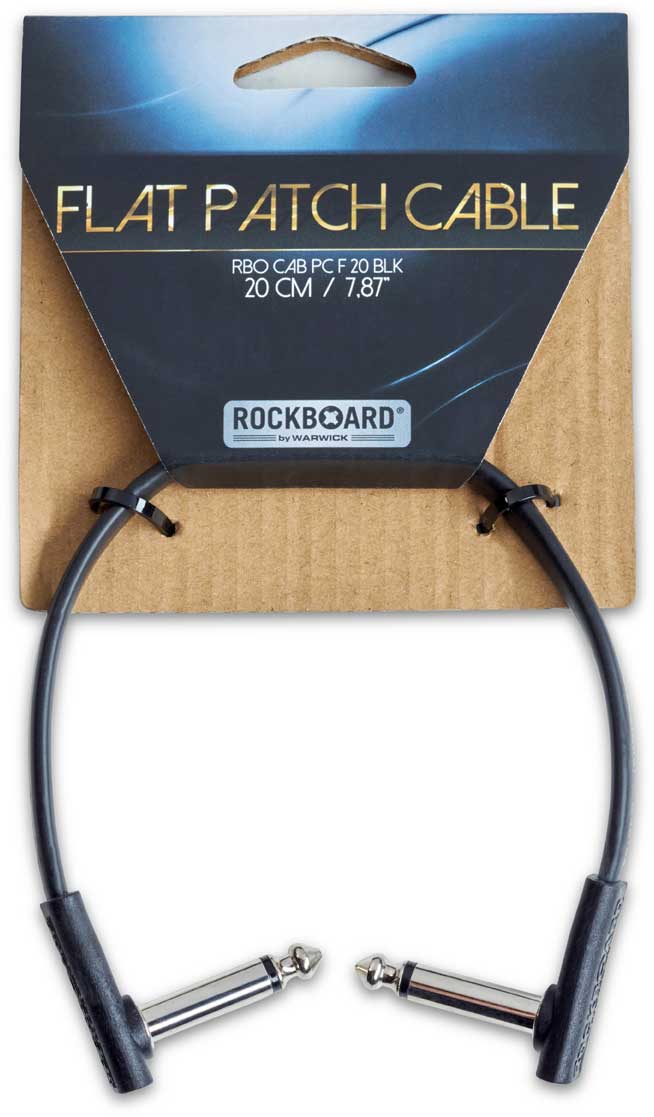 Rockboard Flat Patch Cable Black 20 Cm Flat Patch Cable Black 20 Cm