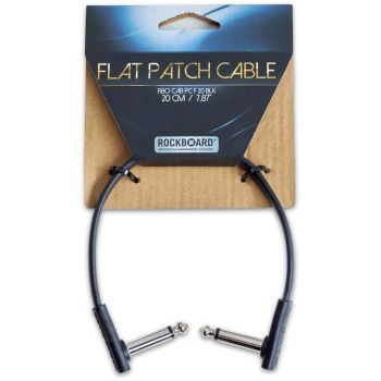 Rockboard flat patch cable black 20 cm