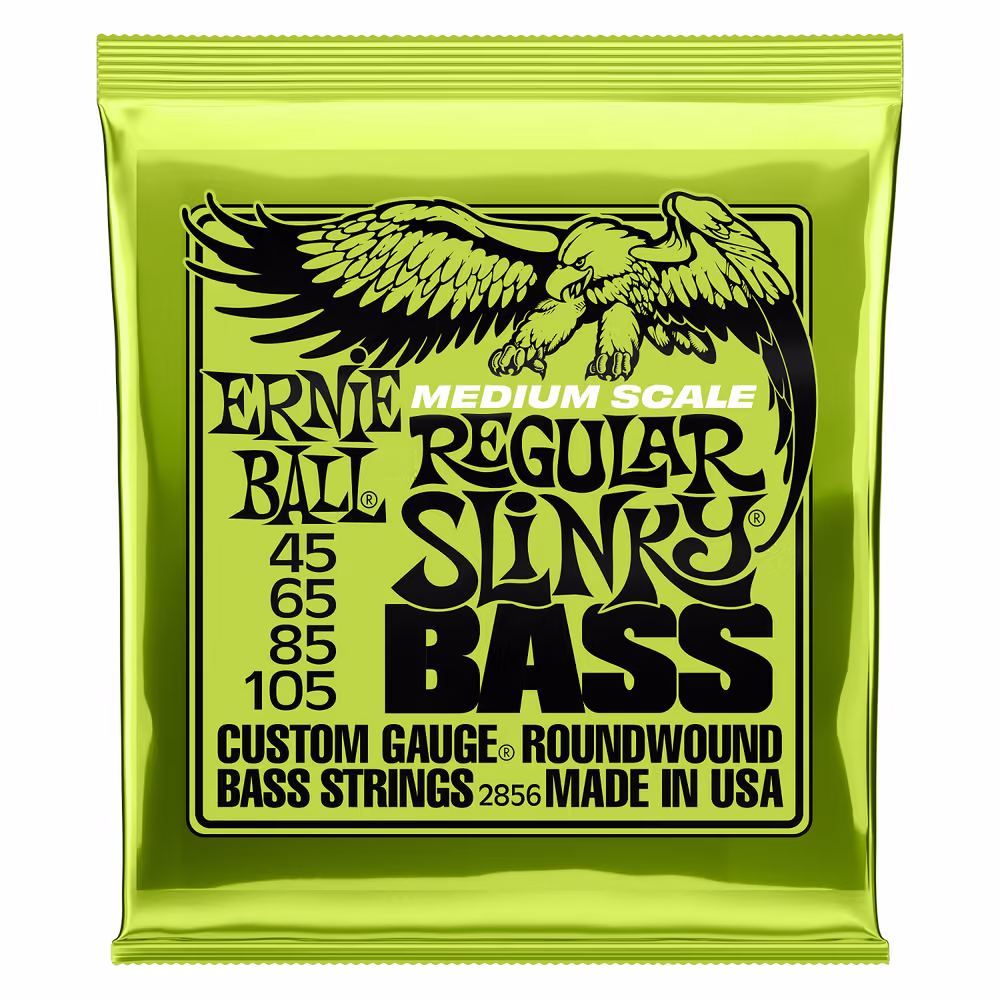 Ernie ball juego bajo eléctrico slinky regular escala media 45-105