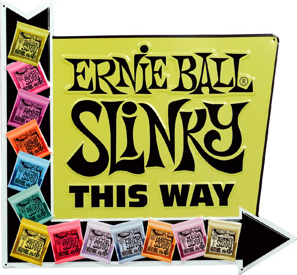 ERNIE BALL Señal Ernie Ball Slinky Aluminio YERNSIGNALETIQUEALU