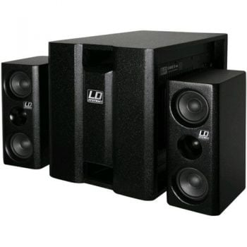 Ld systems dave 8 xs negro sistema 2.1 amplificado 8 150 w + 200 w