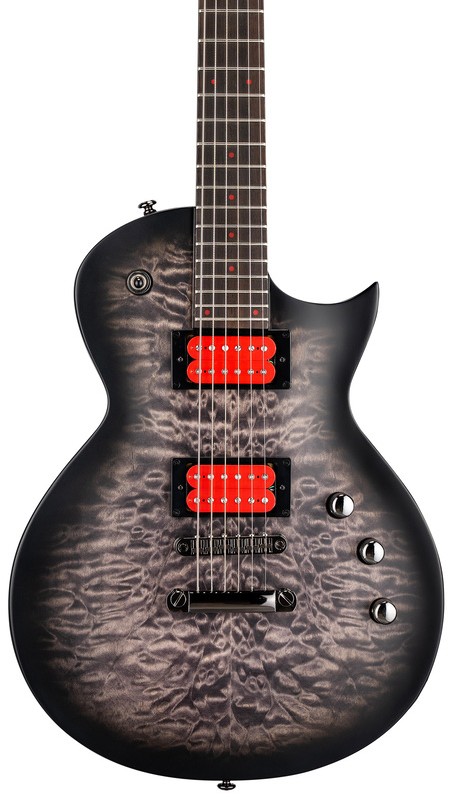 LTD BB-200 BARITONA QM - See Thru Black Sunburst Satin LTD BB-200 BARITONA QM