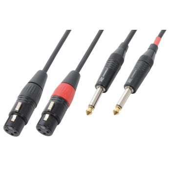 Power dynamics cable 2xlr hembra 2x6.3 mono 1.5m 177066