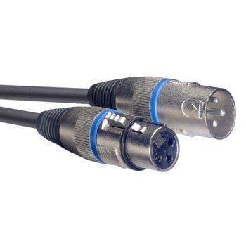 Stagg smc3 cbl cable de micrófono xlrm/xlrf de 3m con anillo azul
