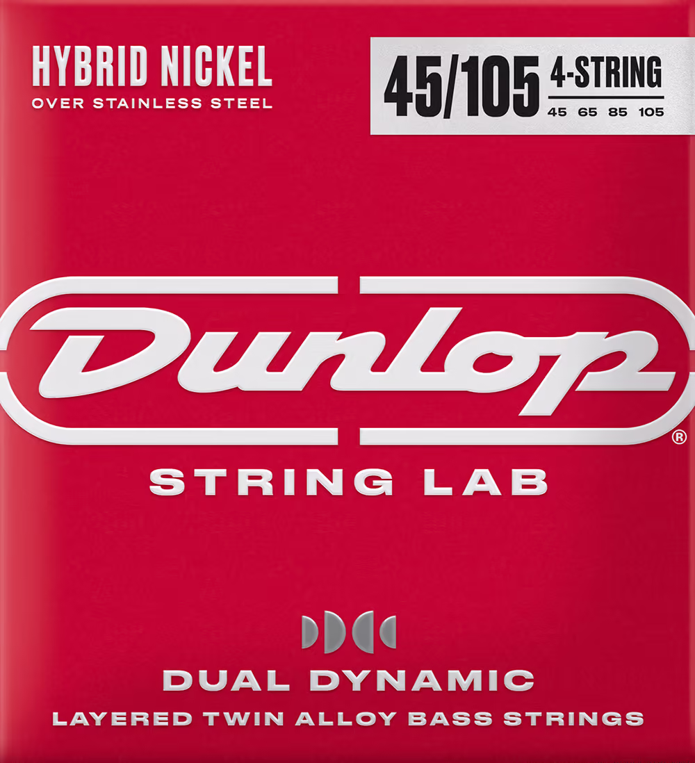 Dunlop juego bajo eléctrico nickel dual dinamic hybrid 45-105